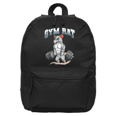 Gym Rat Fitness Bodybuilding 16 in Basic Backpack