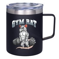 Gym Rat Fitness Bodybuilding 12oz Stainless Steel Coffee Mug