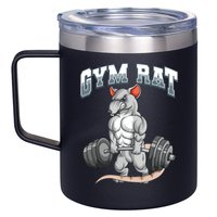 Gym Rat Fitness Bodybuilding 12oz Stainless Steel Coffee Mug