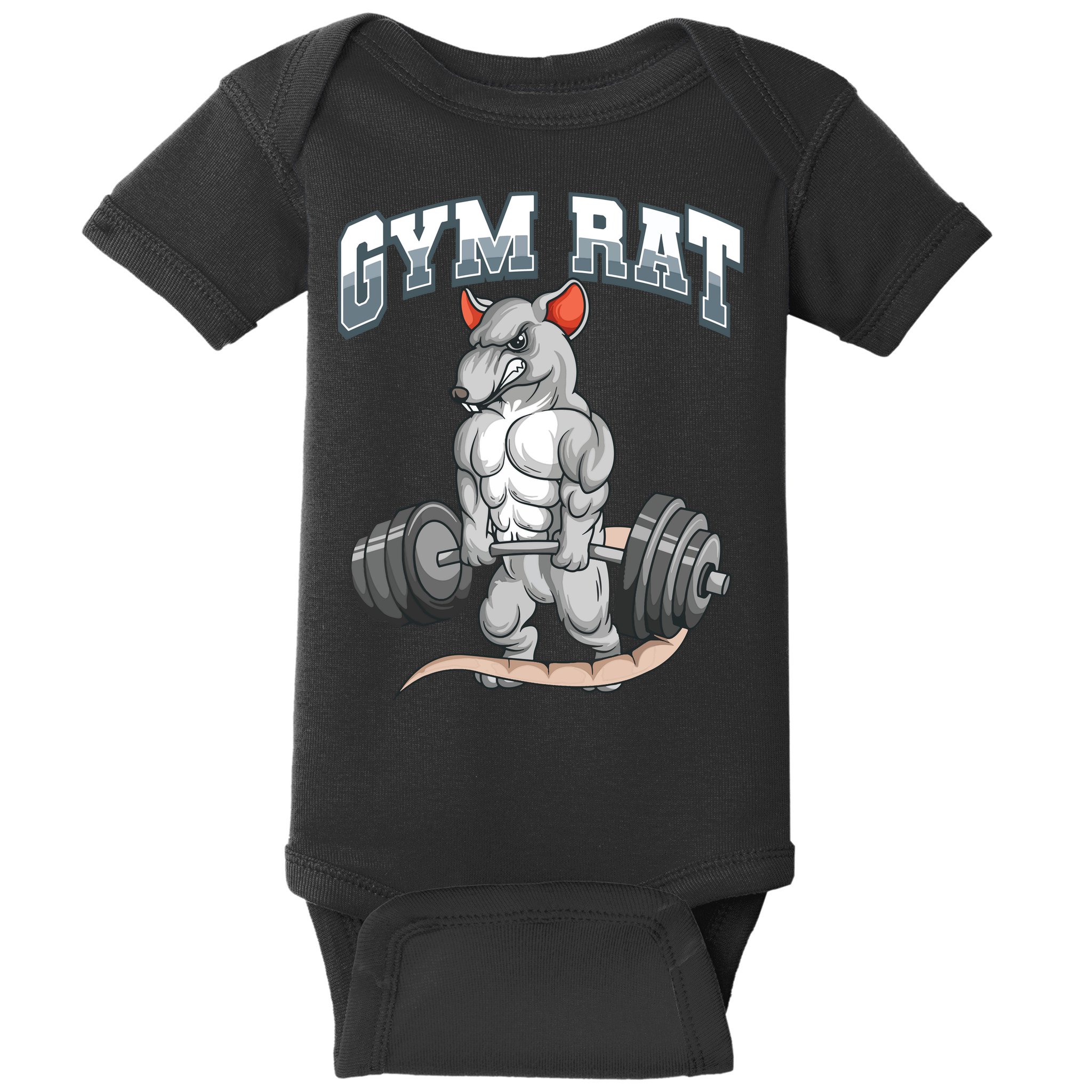 Gym Rat Fitness Bodybuilding Baby Bodysuit