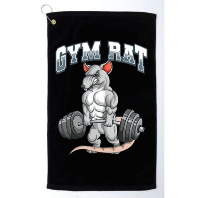 Gym Rat Fitness Bodybuilding Platinum Collection Golf Towel