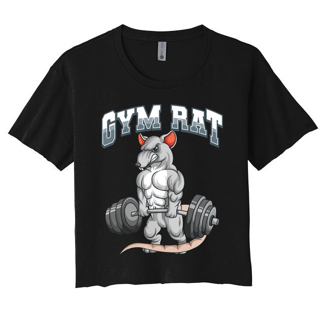 Gym Rat Fitness Bodybuilding Women's Crop Top Tee