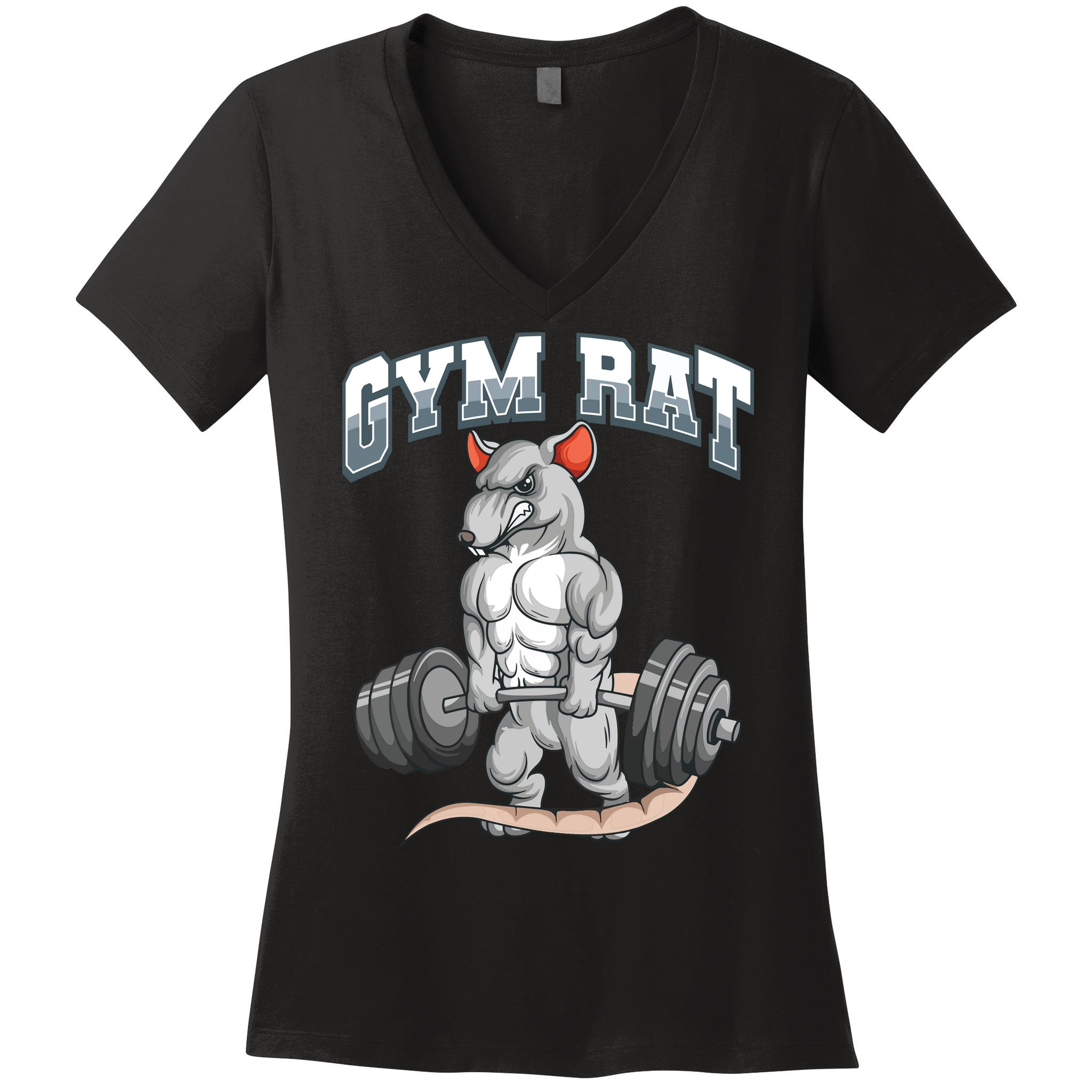 Gym Rat Fitness Bodybuilding Women's V-Neck T-Shirt