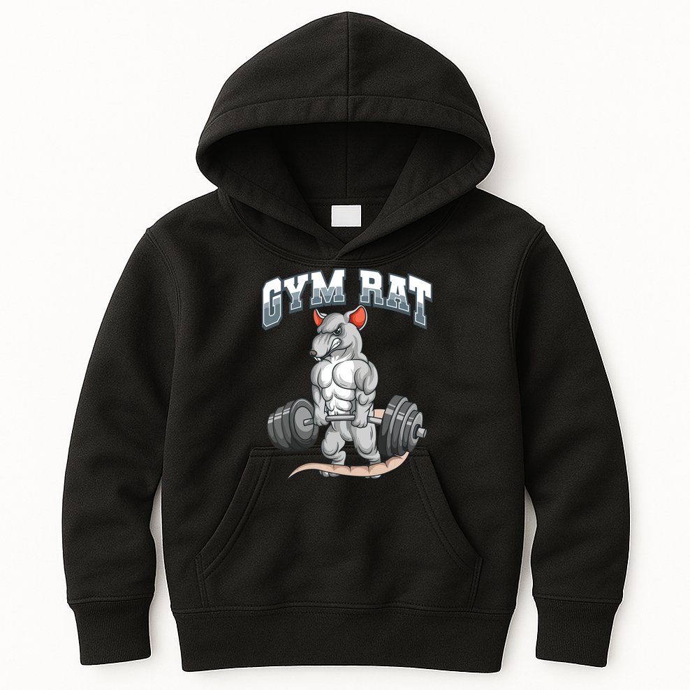 Gym Rat Fitness Bodybuilding Kids Hoodie