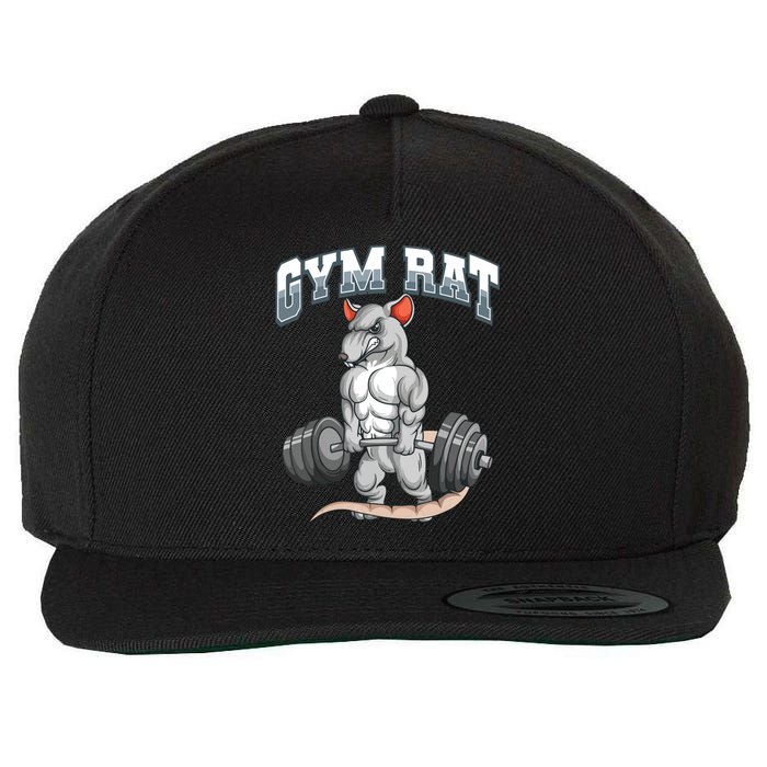 Gym Rat Fitness Bodybuilding Wool Snapback Cap