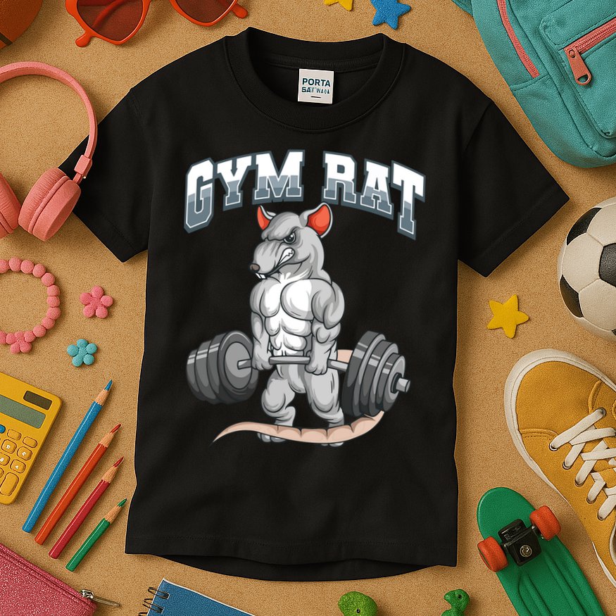 Gym Rat Fitness Bodybuilding Kids T-Shirt