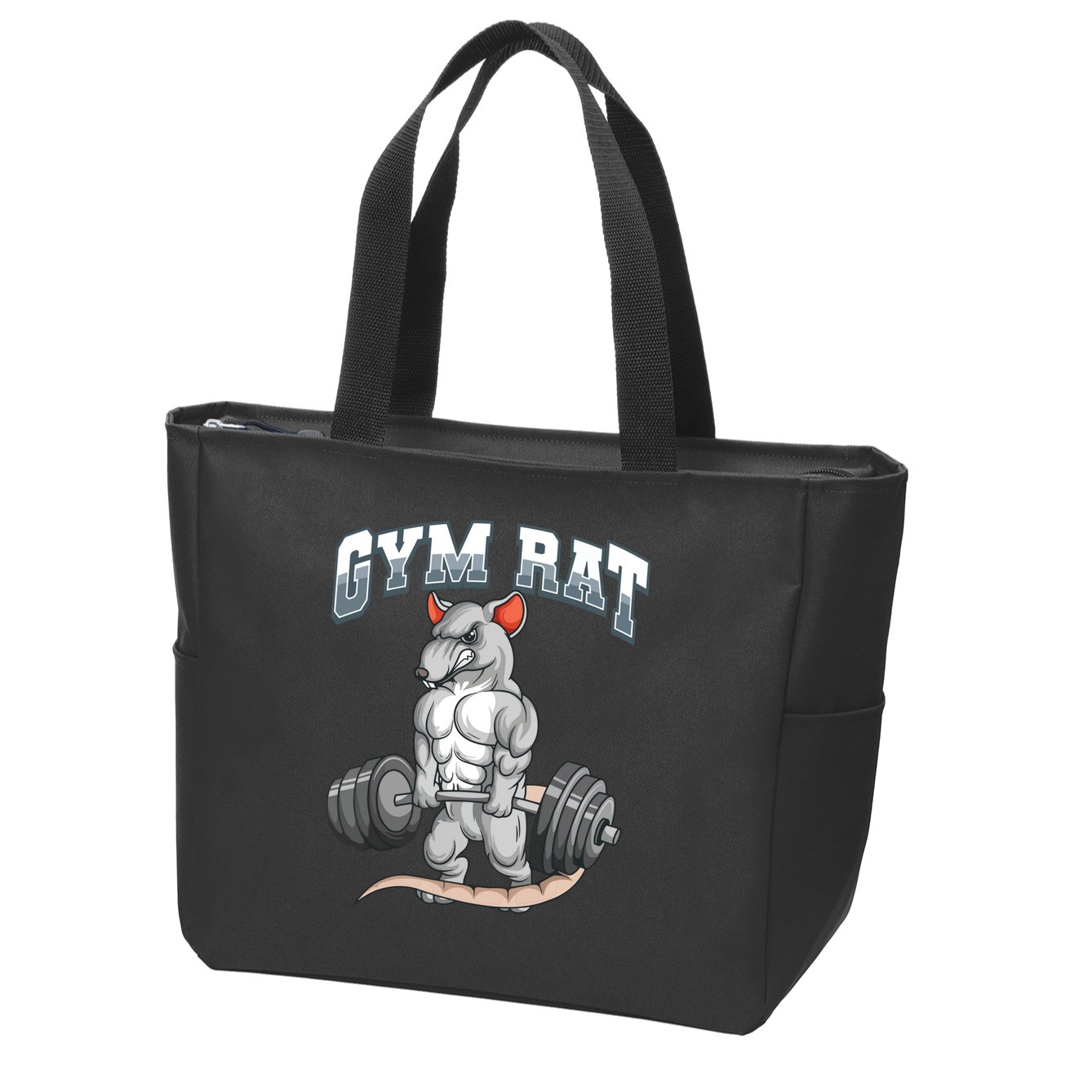 Gym Rat Fitness Bodybuilding Zip Tote Bag