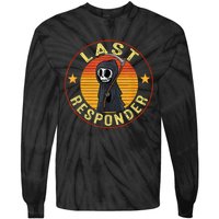 Grim Reaper Funny Dark Meme Mortician Last Responder Vintage Tie-Dye Long Sleeve Shirt