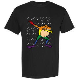 Gay Rainbow Frog Dab Pride Month Lgbt Ally Garment-Dyed Heavyweight T-Shirt