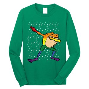 Gay Rainbow Frog Dab Pride Month Lgbt Ally Long Sleeve Shirt