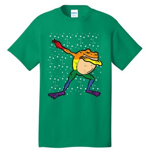 Gay Rainbow Frog Dab Pride Month Lgbt Ally Tall T-Shirt