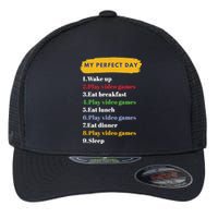 Gamer Routine Funny Gamer Epic Gamer Happy Gamer Video Games Lover Flexfit Unipanel Trucker Cap