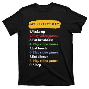 Gamer Routine Funny Gamer Epic Gamer Happy Gamer Video Games Lover T-Shirt