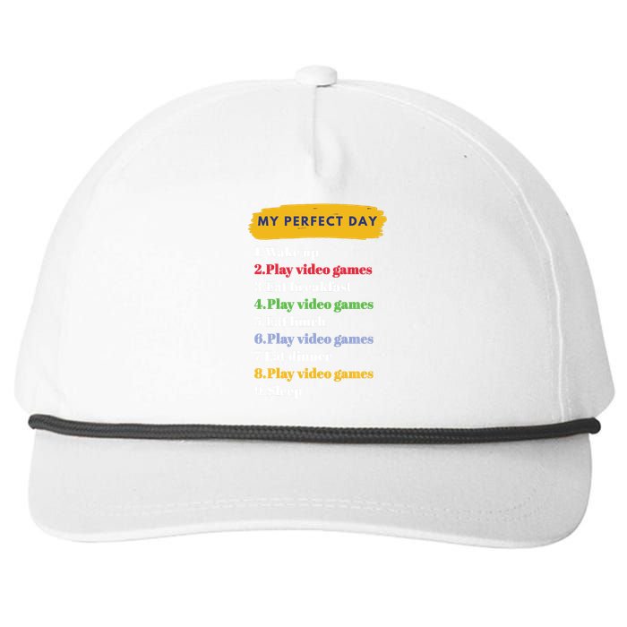 Gamer Routine Funny Gamer Epic Gamer Happy Gamer Video Games Lover Snapback Five-Panel Rope Hat