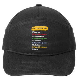 Gamer Routine Funny Gamer Epic Gamer Happy Gamer Video Games Lover 7-Panel Snapback Hat