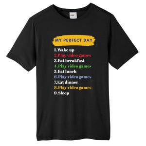 Gamer Routine Funny Gamer Epic Gamer Happy Gamer Video Games Lover Tall Fusion ChromaSoft Performance T-Shirt