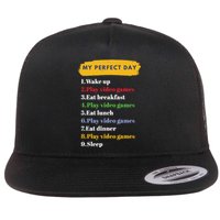 Gamer Routine Funny Gamer Epic Gamer Happy Gamer Video Games Lover Flat Bill Trucker Hat