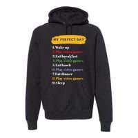 Gamer Routine Funny Gamer Epic Gamer Happy Gamer Video Games Lover Premium Hoodie