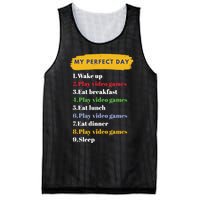 Gamer Routine Funny Gamer Epic Gamer Happy Gamer Video Games Lover Mesh Reversible Basketball Jersey Tank