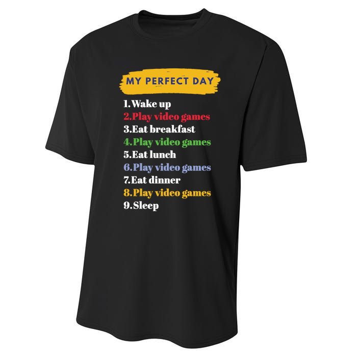 Gamer Routine Funny Gamer Epic Gamer Happy Gamer Video Games Lover Performance Sprint T-Shirt