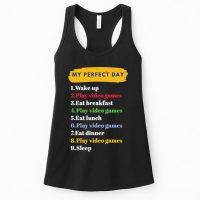 Gamer Routine Funny Gamer Epic Gamer Happy Gamer Video Games Lover Womens Tank Top