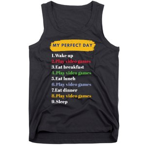 Gamer Routine Funny Gamer Epic Gamer Happy Gamer Video Games Lover Tank Top