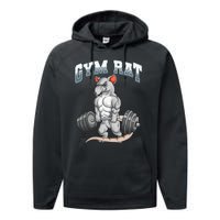 Gym Rat Fitness Bodybuilding Performance Fleece Hoodie