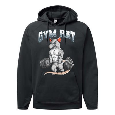 Gym Rat Fitness Bodybuilding Performance Fleece Hoodie