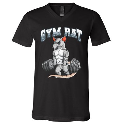 Gym Rat Fitness Bodybuilding V-Neck T-Shirt