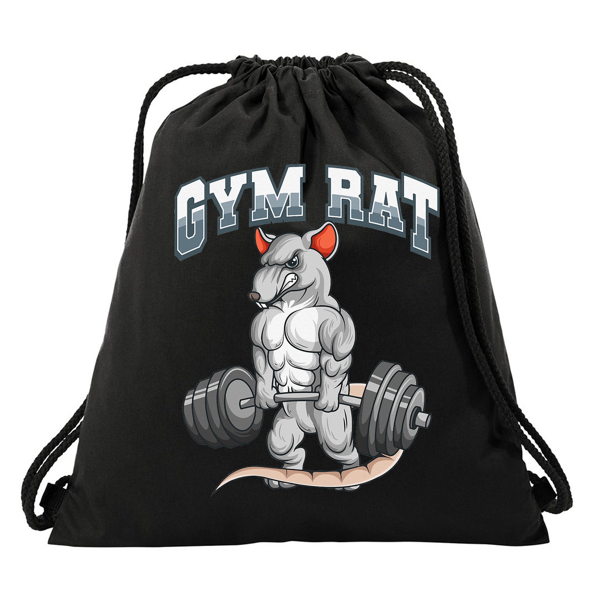 Gym Rat Fitness Bodybuilding Drawstring Bag