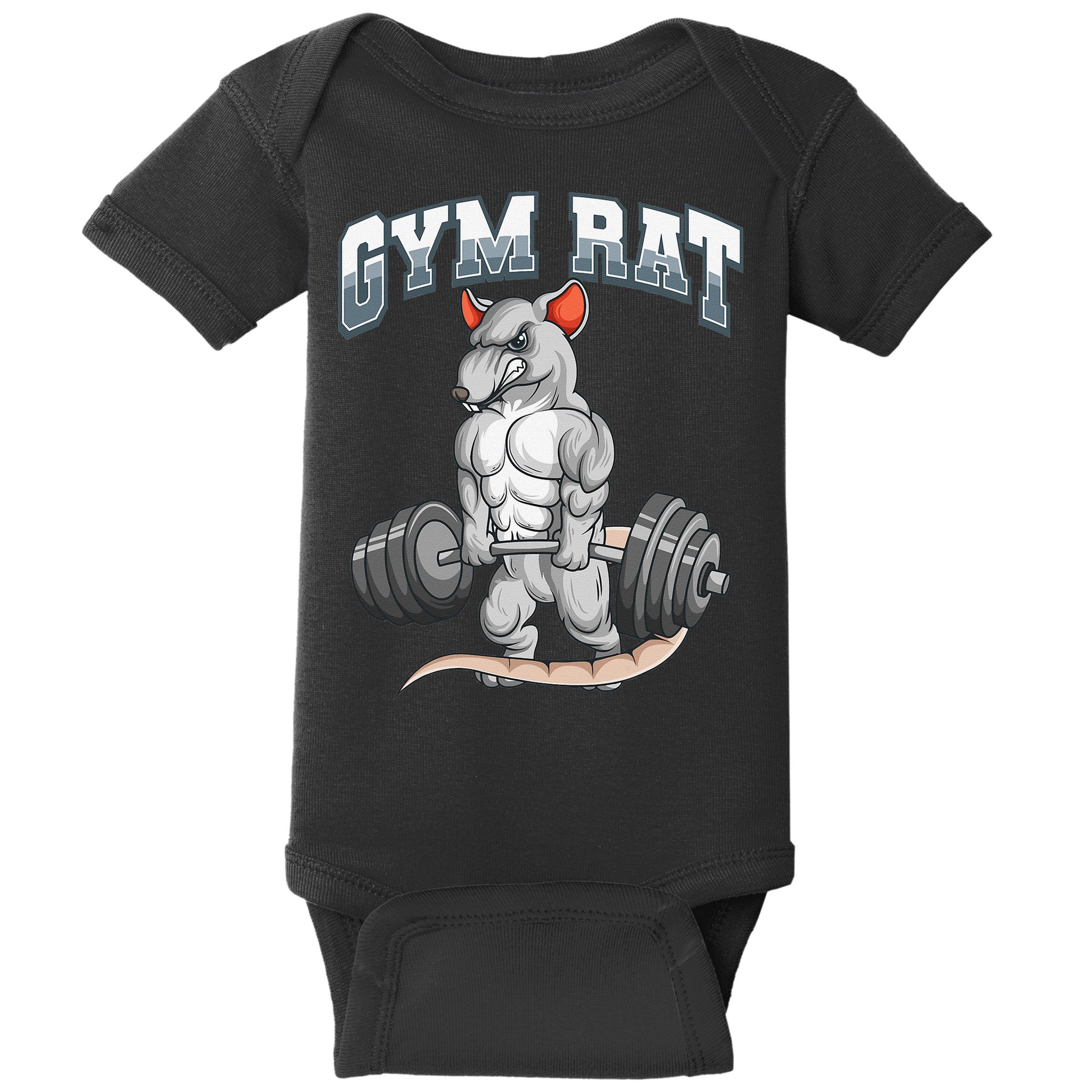 Gym Rat Fitness Bodybuilding Baby Bodysuit