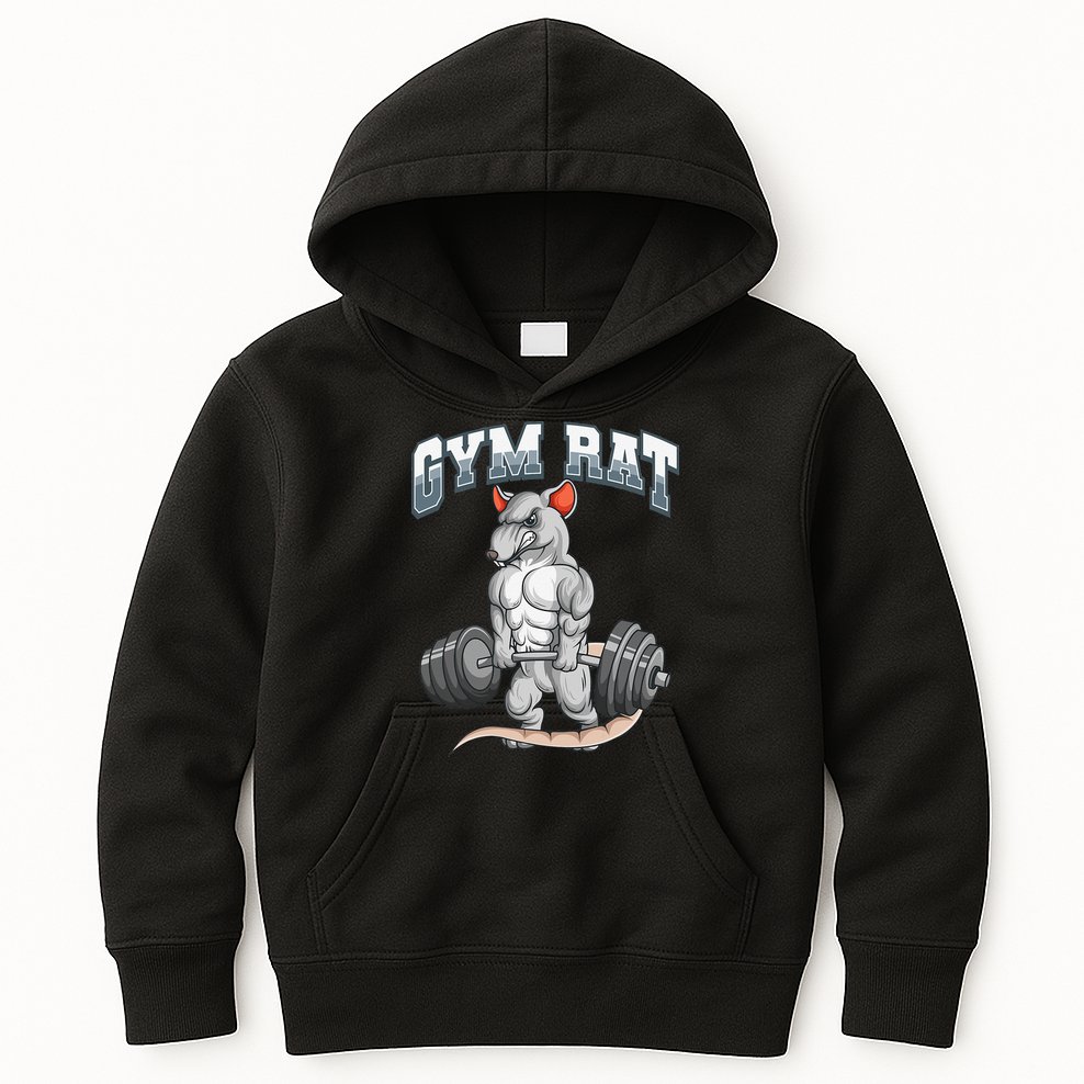 Gym Rat Fitness Bodybuilding Kids Hoodie