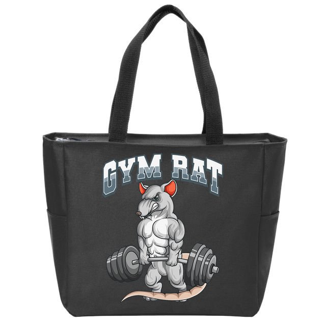 Gym Rat Fitness Bodybuilding Zip Tote Bag