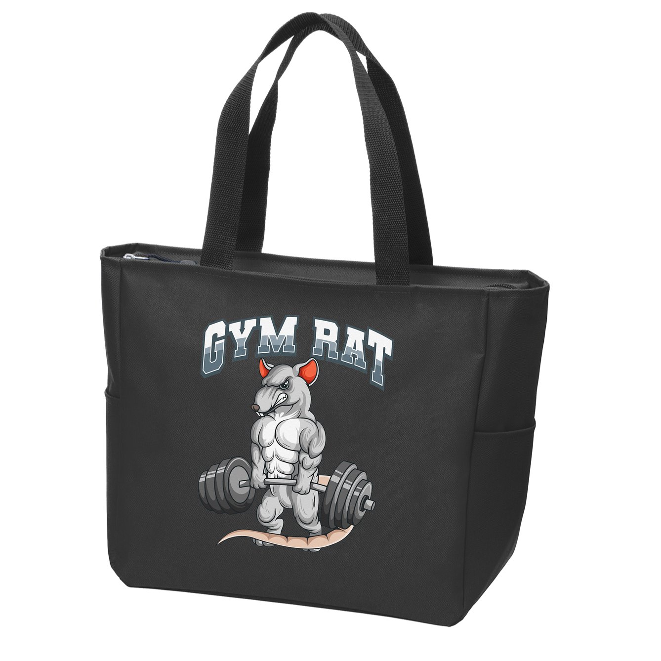Gym Rat Fitness Bodybuilding Zip Tote Bag