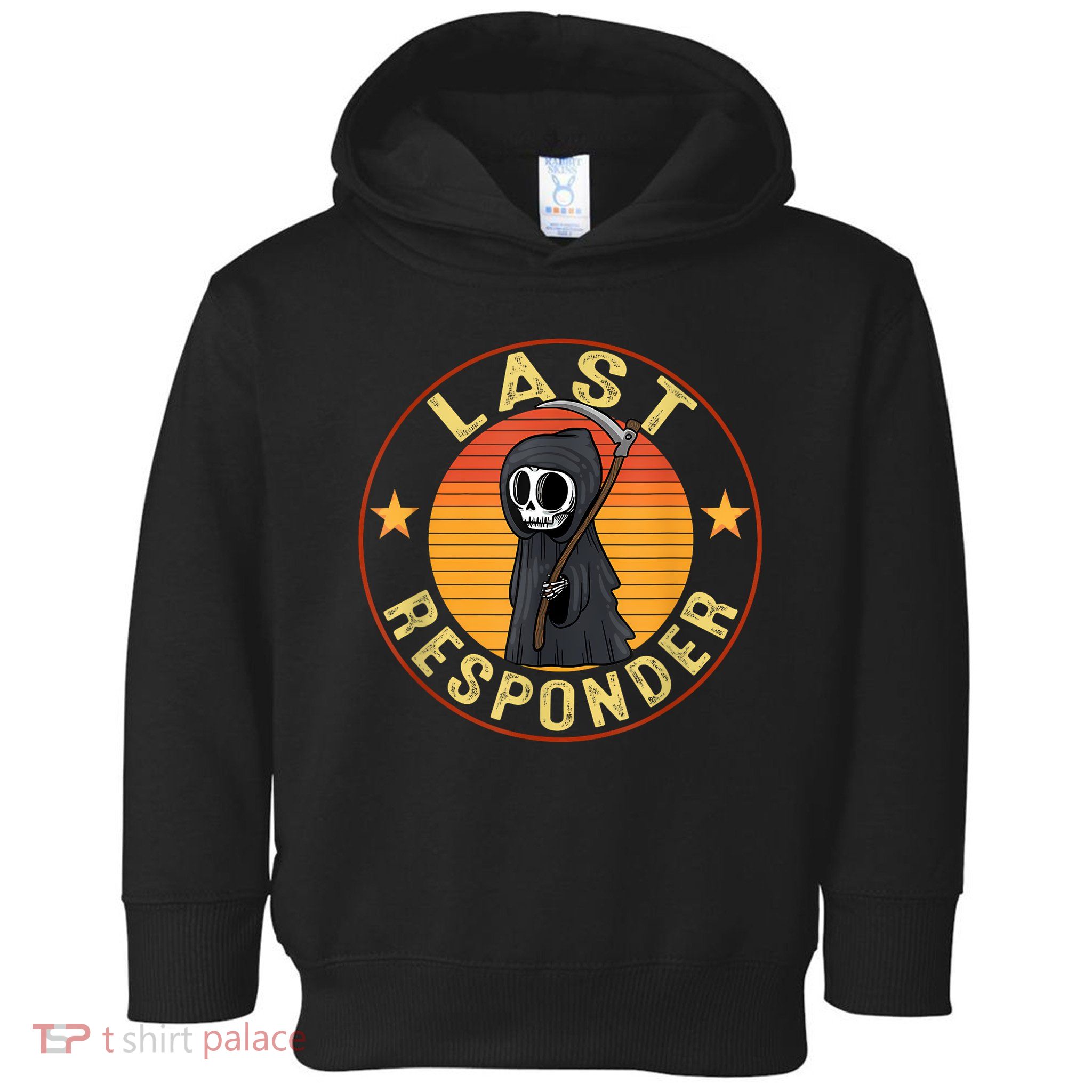 Grim Reaper Funny Dark Meme Mortician Last Responder Vintage Toddler Hoodie