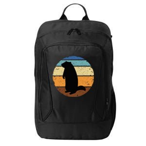 Groundhog Retro Funny Woodchuck Groundhog Day City Backpack