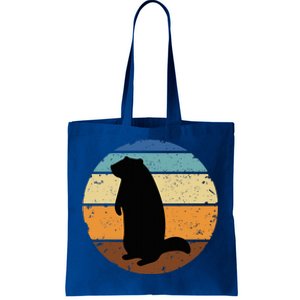 Groundhog Retro Funny Woodchuck Groundhog Day Tote Bag