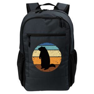 Groundhog Retro Funny Woodchuck Groundhog Day Daily Commute Backpack