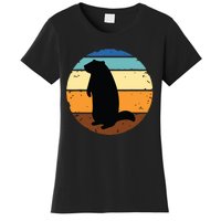 Groundhog Retro Funny Woodchuck Groundhog Day Women's T-Shirt