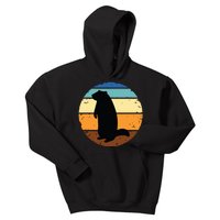 Groundhog Retro Funny Woodchuck Groundhog Day Kids Hoodie