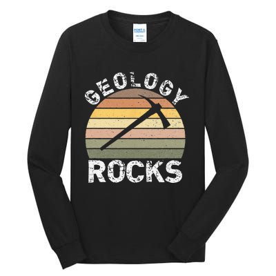 Geology Rocks Funny Geologist Funny Geology Dad Joke Pun Tall Long Sleeve T-Shirt