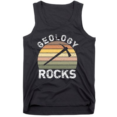 Geology Rocks Funny Geologist Funny Geology Dad Joke Pun Tank Top