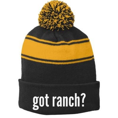 Got Ranch Funny Ranch Dressing Lover Gift Got Ranch Stripe Pom Pom Beanie