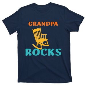 Grandpa Rocks Funny Retro Apparel T-Shirt