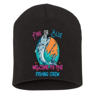 Gender Reveal Fishing Design For A Fishermen Short Acrylic Beanie