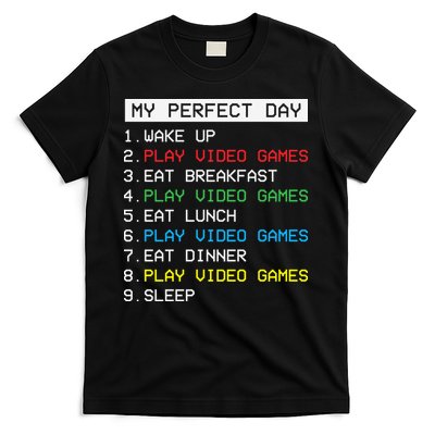 Gamer Routine Funny Gamer Epic Gamer Happy Gamer Video Games Lover T-Shirt