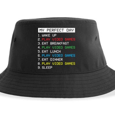 Gamer Routine Funny Gamer Epic Gamer Happy Gamer Video Games Lover Sustainable Bucket Hat