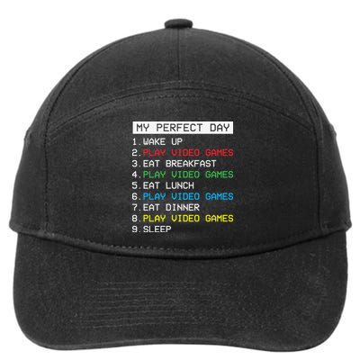 Gamer Routine Funny Gamer Epic Gamer Happy Gamer Video Games Lover 7-Panel Snapback Hat