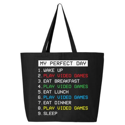 Gamer Routine Funny Gamer Epic Gamer Happy Gamer Video Games Lover 25L Jumbo Tote