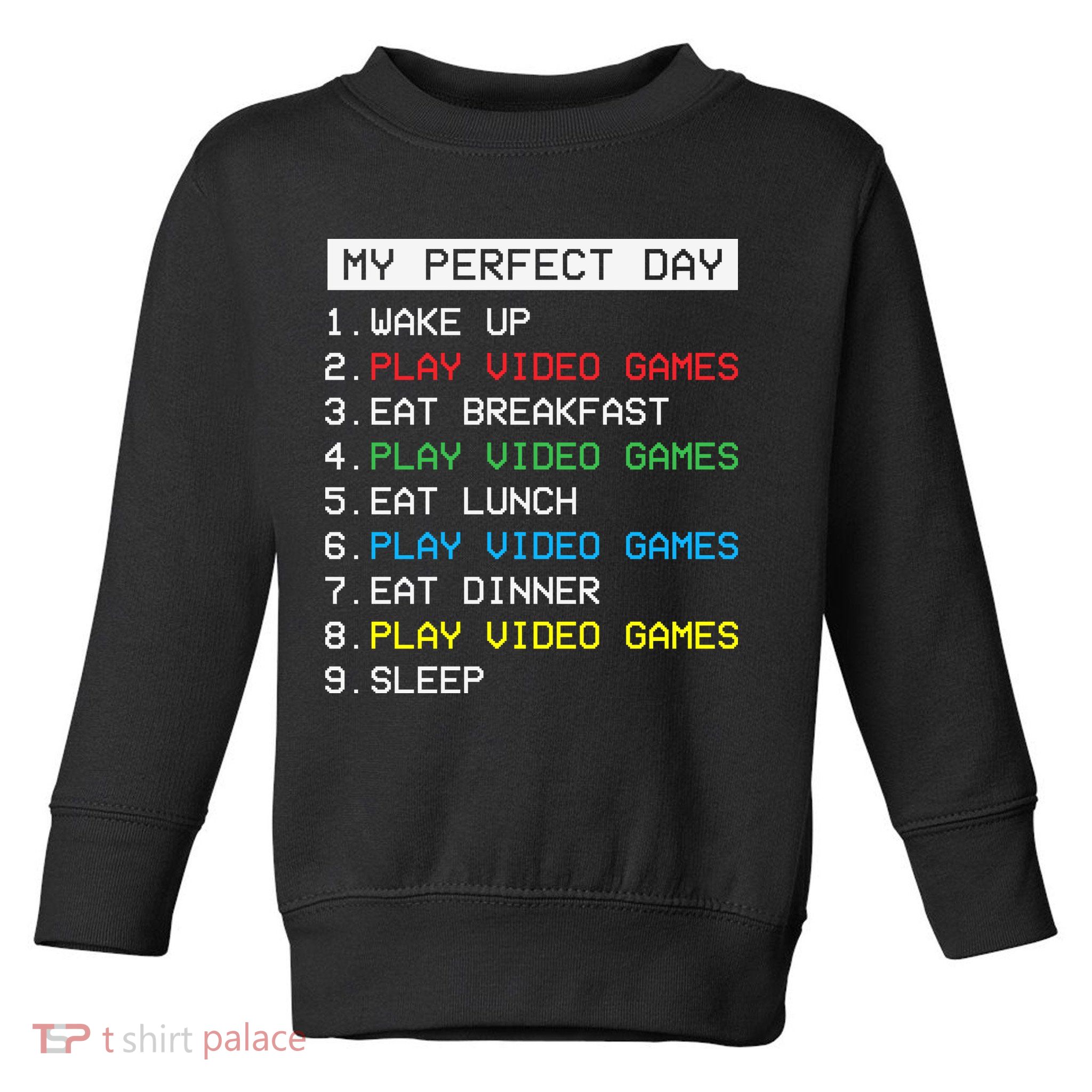 Gamer Routine Funny Gamer Epic Gamer Happy Gamer Video Games Lover Toddler Sweatshirt